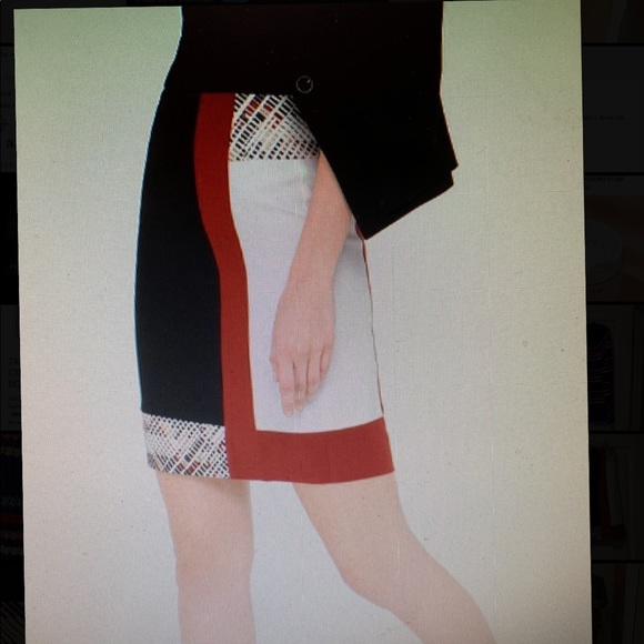 White House Black Market Dresses & Skirts - WHITE HOUSE BLACK MARKET COLORBLOCK EMBROIDERED PENCIL SKIRT SIZE 4 NWT!